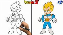 Vegeta Drawing || How to Draw Vegeta Super Saiyan || Step by Step
