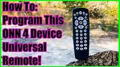 Programming This ONN 4 Device Remote to YOUR Devices!