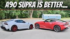 5 Things A90 Toyota Supra Does BETTER Than NEW 2023 Nissan Z!!