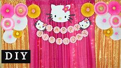 DIY - Hello Kitty Birthday Party Decorations || Birthday Decoration Ideas At Home