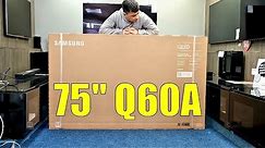 Samsung 75Q60A 75" Huge QLED 4K HDR TV, Unboxing Setup and Demos