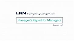 Manager's Report for Managers