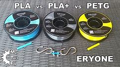 PLA vs PLA+ vs PETG: Testing Eryone filaments from mechanical strength aspect