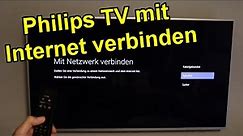Philips TV Fernseher mit Wlan / Internet verbinden Anleitung