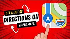 How to Get a List of Directions in Apple Maps on iPhone 2022