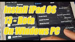 Easy Installation of iPadOS 13 Beta Using Windows PC