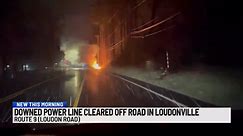 Downed power line cleared off road in Loudonville