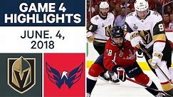 NHL Highlights | Golden Knights vs Capitals, Game 4 - June 4, 2018