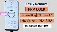 How To Remove Google Account After Reset 2024 | Without Pc | No Reset Settings | No Google Assitant