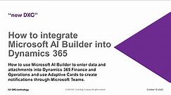 How to integrate Microsoft AI Builder into Dynamics 365