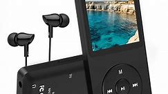 AGPTEK MP3 Player, 70 Hours Playback Lossless Sound Music Player, A02 8GB Black