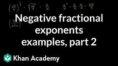 Evaluating fractional exponents: fractional base | Algebra I | Khan Academy