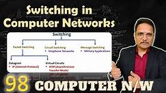 Circuit Switching, Packet Switching and Message Switching in Computer Networks