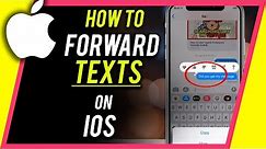 How to Forward Text Messages on iPhone