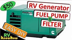 RV Onan Generator Fuel pump and Filter replacement. A Step by Step walk through.