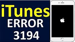 How to Fix iPhone Flash iTunes Error occurred 3194 SOLVED