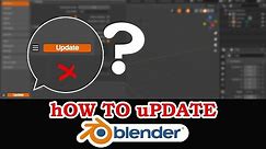 How to UPDATE Blender | 2.8 TO 2.9 / 3.0 | blender update tutorial