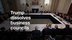 Trump dissolves business councils