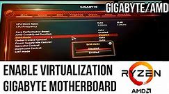 Enable Virtualization in Gigabyte motherboard AMD processors | enable virtualization gigabyte bios