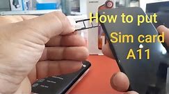How to put a Sim card in Samsung Galaxy A11(2020)