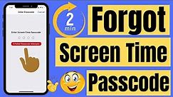 iOS 17 - Reset Forgot Screen Time Passcode on iPhone in 2024