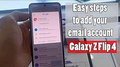 How to set up email on Samsung Galaxy Z Flip 4 | easy steps to add your email account