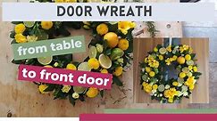 How to hang a door wreath using a piece of ribbon
