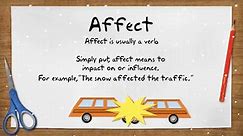 An Easy Way To Remember The Difference Between 'Affect' And 'Effect'