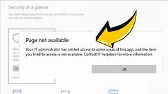(NEW FIX) "Page not Available your IT Administrator has limited access" Windows 11/10