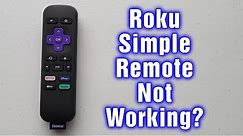 Roku Simple Remote Not Working Troubleshooting Guide