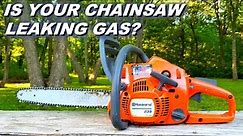 Is your chainsaw leaking gas? Its probably your fuel lines.