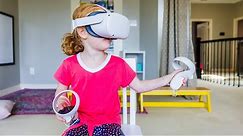 Kids' First time using VR goggles