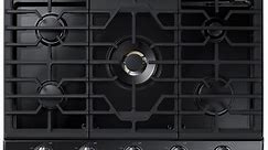 Samsung ADA 30" Fingerprint Resistant Black Stainless Steel Smart Gas Cooktop With 22K BTU Dual Power Burner - NA30N7755TG/AA
