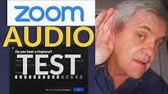 How to Test Audio in ZOOM