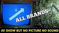 CRT TV av video problem || tv av not working repair