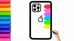How to draw cute and easy iPhone | Easy drawing iPhone for kids