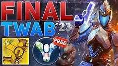 FREE Destiny 2 DLC, Fireteam Finder & New Exotic Quest NEXT WEEK (Final TWAB) | Season of the Wish