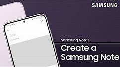 Create a Note in the Samsung Notes app | Samsung US