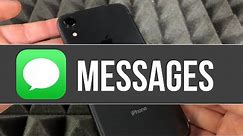 How to Send Messages on iPhone XR | for Beginners | The Basics