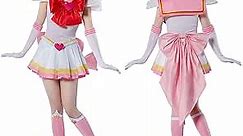 MRHALLACGCOS Anime Sailor Chibi Moon Chibiusa Tsukino SuperS Combat Dress Cosplay Costume Outfits Kid Adult Women PLus Size (Kid Girl Medium=CM)