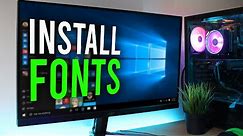 How To Install Fonts In Windows 10 | Download Fonts