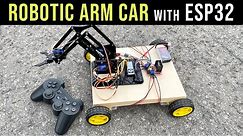 Robotic Arm Car using ESP32 and PS3 Controller | DIY