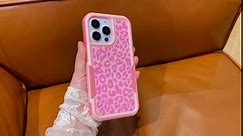 Burmcey for iPhone 14 Pro Max Case Pink Leopard Cheetah Print, Heavy Duty Tough Rugged Full Body Protection Shockproof Protective Women Girls Case for iPhone 14 Pro Max 6.7'' 2022