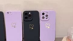 Cute Love Heart Phone Case Compatible with iPhone 6 Plus/iPhone 6s Plus for Girls Women, Aesthetic Soft TPU Silicone Slim Shockproof Protective Cover - (Black)