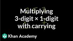 Multiplying: 3 digits times 1 digit (with carrying) | Arithmetic | Khan Academy