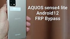 SHARP AQUOS sense4 lite Android12 FRP Bypass & Recovery mode 楽天モバイル SH-RM15 Googleアカウントロック解除