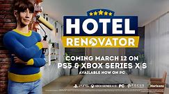 Hotel Renovator Official Console Release Date Announcement Trailer