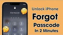 How To Unlock Forgot iPhone Passcode Without Computer And iTunes 💥Forgot Passcode