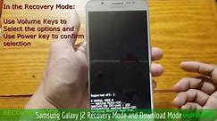 Samsung Galaxy J2 Recovery Mode and Download Mode