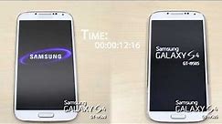 Samsung Galaxy S4 GT-I9500 and GT-I9505 boot up time comparison